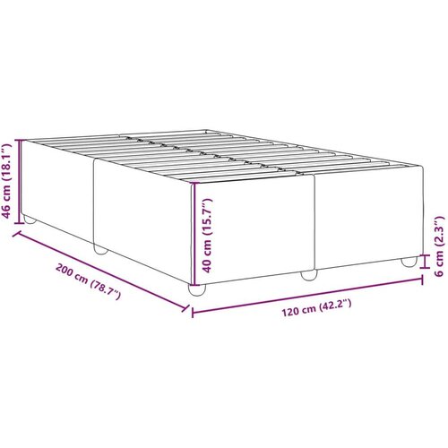 VidaXL okvir za krevet tamnosivi 120 x 200 cm od tkanine Slike