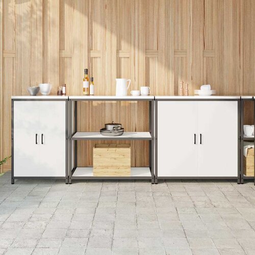 vidaXL Set za kuhinjsku pohranu 3 pcs Bijela 210 x 50 x 92 cm Cijene