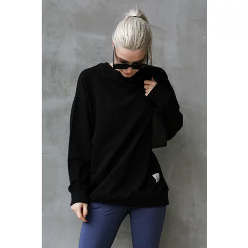 Madmext Sweatshirt - Black - Oversize
