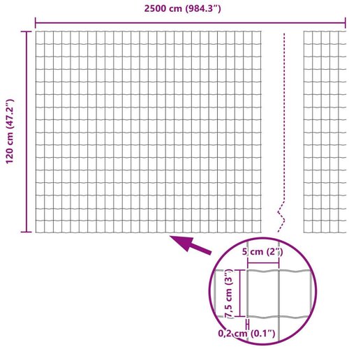 VidaXL Euro Ograda Zelena 1.2x25 m Čelik Slike