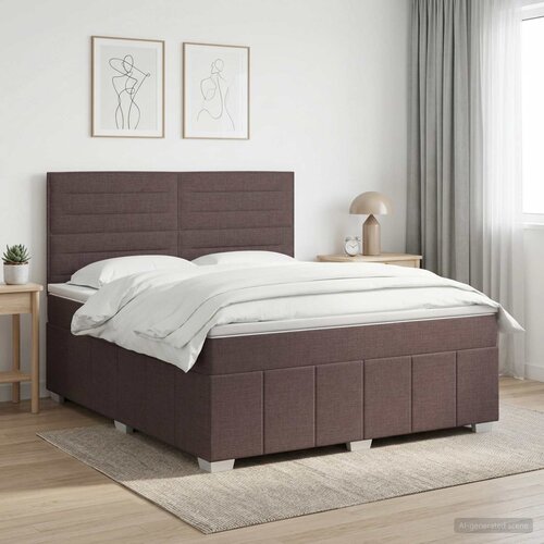  Boxspring krevet s madracem Tamno smeđa 180 x 200 cm Tkanina Cijene