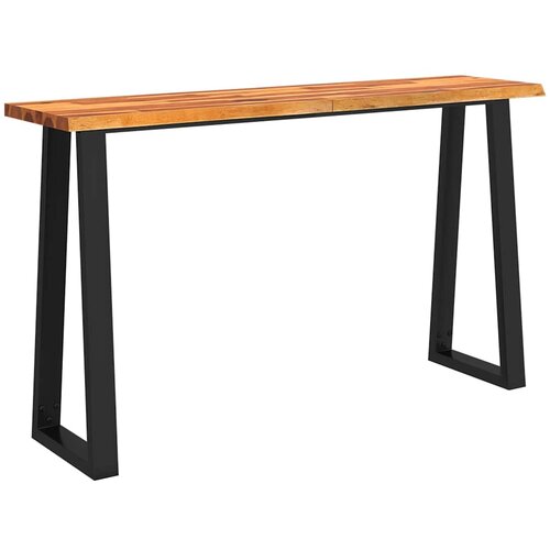Maison Chic konzolna miza - miza ob steni z naravnim robom 140x40x80 cm trden akacijev les, (21785835) Cene