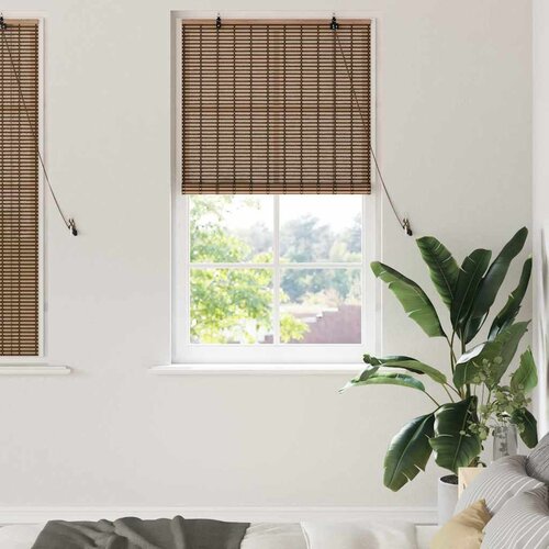 vidaXL Zavese in rolete z zavesami Rjava 60 x 160 cm Bambus Cene