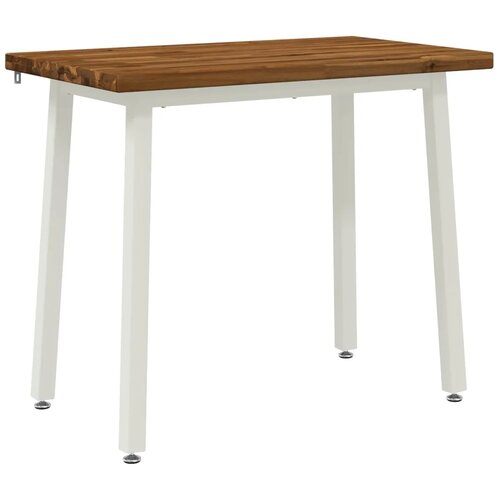  110 x 55 x 75 cm Čvrsto drvo akacije Prirodna i bijela - Prirodna i bijela 110 x 55 x 75 cm Četvrtasto Slike