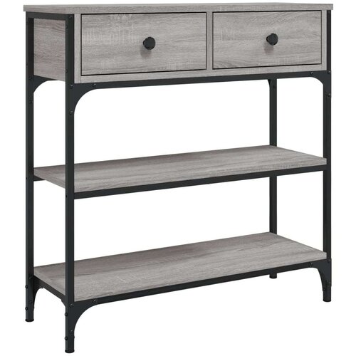  Konzolni stol siva boja hrasta 72 5x25x75 cm konstruirano drvo Slike