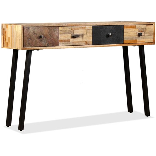  Konzolni Stol od Masivne Obnovljene Tikovine 120x30x76 cm Cene