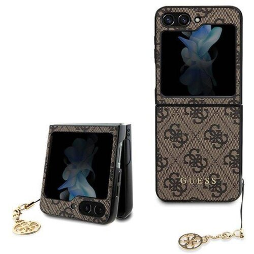Guess 4G Charm Zadn&iacute; Kryt pro Samsung Galaxy Z Flip 5 Brown Ovitek za telefon Vijolična Cene