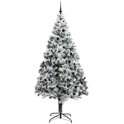 VidaXL Umjetno božićno drvce s 300 LED svjetlima Zelena 240 x 150 cm Slike