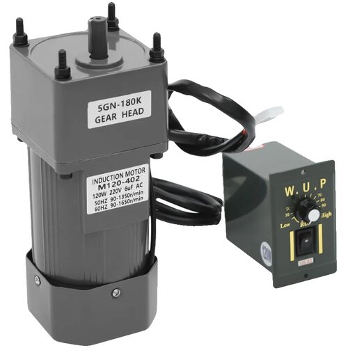 CNCEST Indukcijski motor, 120W moč, 180K razmerje zmanj&scaron;anja, 220V napetost, 0-90r/min krmilnik hitrosti, 3.8nm navor, (5000160052) Cene