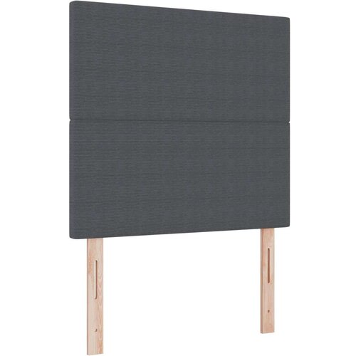  Krevet s boxspringom s madracem tamno siva 100x200 cm kordurojna tkanina Slike