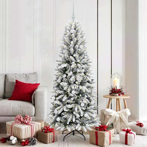 vidaXL Umestno božično drevo med 300 LED Bela 73 x 73 x 180 cm Cene