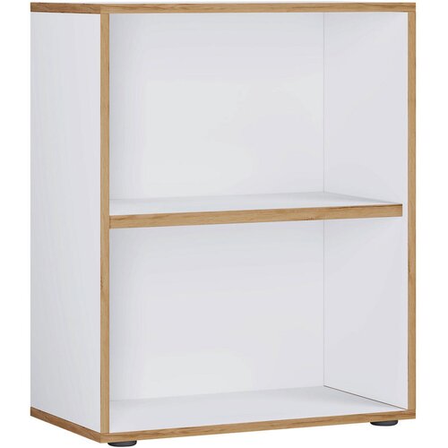 P & B PISARNI&Scaron;KI REGAL 60/74/33 cm bela, medeni hrast Cene