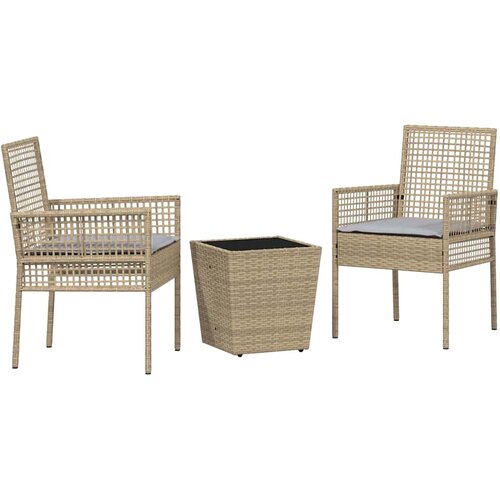 Bistro set za vrt 3 pcs Siva poliratan Slike