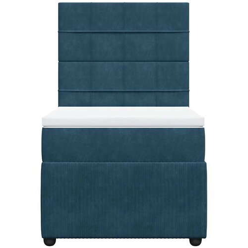 Box spring krevet s madracem plavi 90x190 cm bar&amp;scaron;unasti Slike