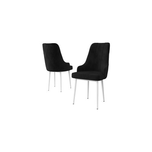 Hanah home set 2 stolice trex black white Cene