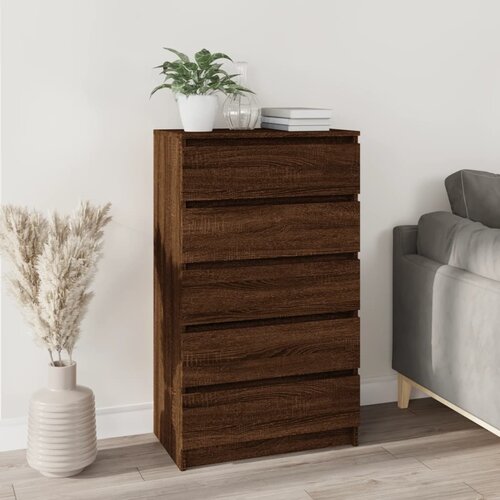 The Living Store Predalnik rjav hrast 60x36x103 cm inženirski les - Omara S Predali, (21436141) Slike