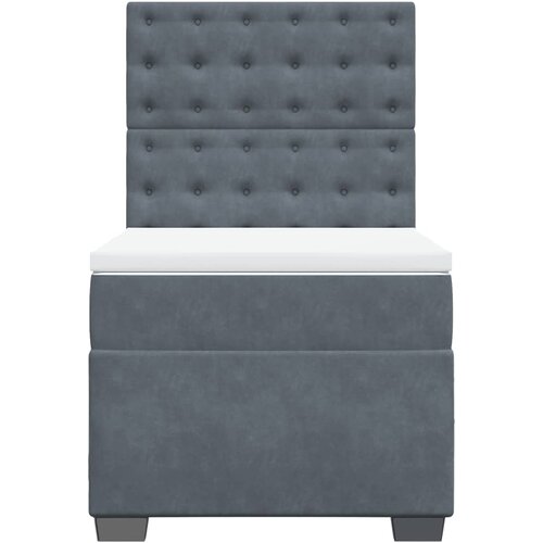 Box spring krevet s madracem tamnosivi 90x200 cm bar&amp;scaron;unasti Slike