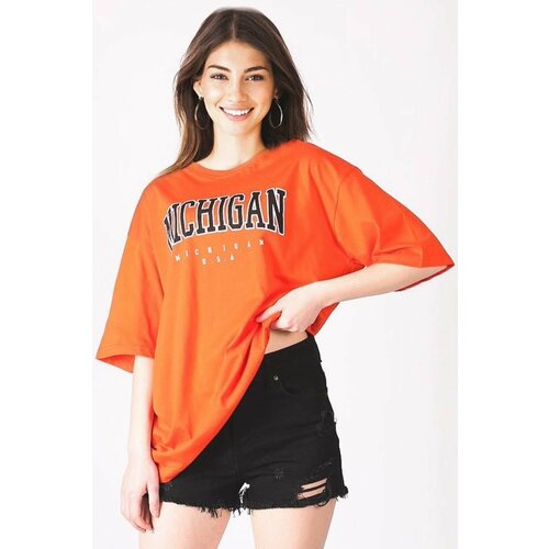 Madmext T-Shirt - Orange - Regular fit Slike