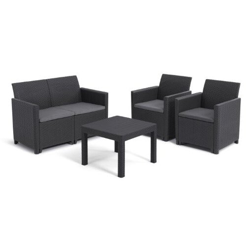 Keter Komplet CLAIRE 2 sedeža SOFA – grafit Cene