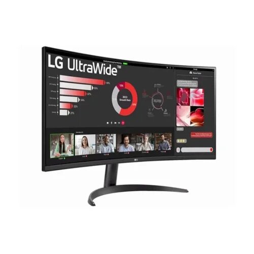 LG monitor 34WR50QK-B.AEU 34"/VA,21:9,zakrivljen/3440x1440/100Hz/5ms GtG/HDMIx2,DP/crna Cene