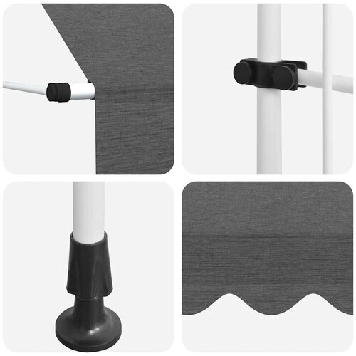 Tenda na ručno uvlačenje 250 cm antracit Slike