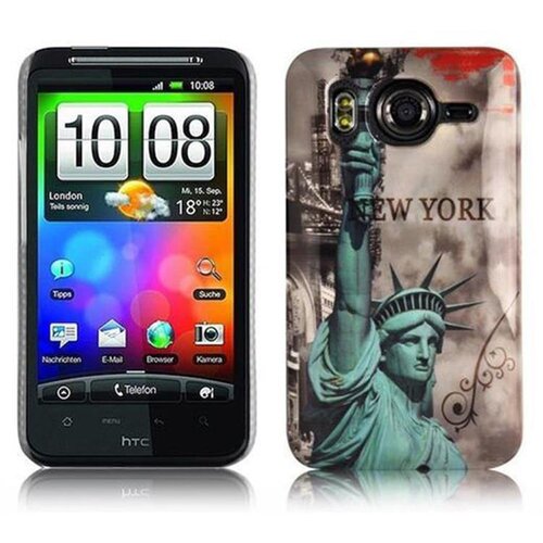 Cadorabo Primer združljiv s HTC -jem z New Yorkom - Kip of Liberty Print - Trda za&scaron;čitna kritje pri trendovskem oblikovanju, (20563977) Cene