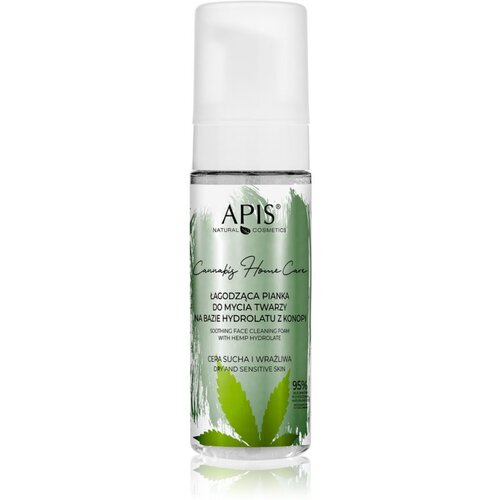 Apis Natural Cosmetics Cannabis Home Care pjena za či&amp;scaron;ćenje za suho i osjetljivo lice 150 ml Slike