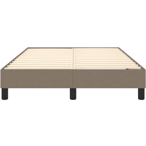  Okvir za krevet s oprugom smeđesivi 120 x 200 cm od tkanine Slike