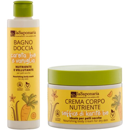 La Saponaria Set za njegu tijela s mrkvom i vanilijom - 400 ml Cijene