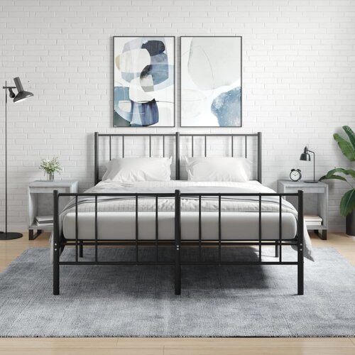  Noćni ormarići 2 kom boja betona 40x35x50 cm konstruirano drvo Cijene