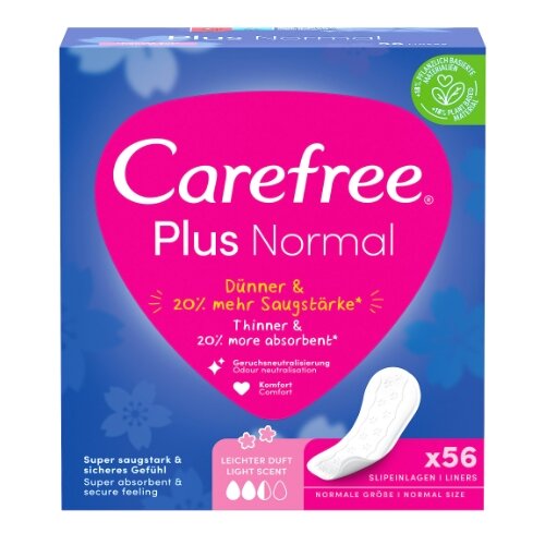 Carefree Wložki za higieno Plus Normal, 56 kosov, (21825858) Slike