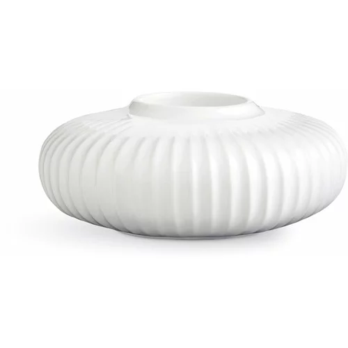 Kähler Design bijeli porculanski svijećnjak za čajne svijeće Hammershoi, ⌀ 13 cm