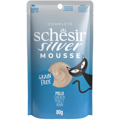 Schesir Silver Mousse 12 x 80 g - Piletina Slike