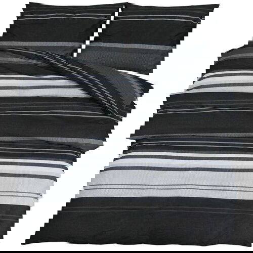 Maison Chic Komplet posteljnine - Posteljnina črna in bela 220x240 cm bombaž, (21787036) Cene
