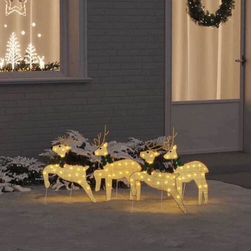 vidaXL LED jelene 4 pcs Zlata 45 x 19 x 65 cm blago Cene