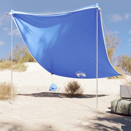 VidaXL Nadstre&amp;scaron;nica za plažu s pje&amp;scaron;čanim sidrima plava 214 x 236 cm Slike