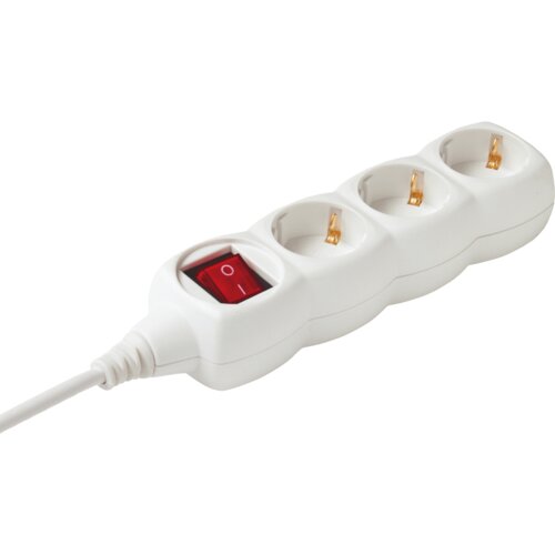 Home Produžni kabel, 3 utičnice, prekidač, 1.5mm&sup2;, 5 met, bijeli - NV 3K-5/WH/1,5 Cijene