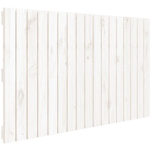  Zidno uzglavlje bijelo 108 x 3 x 60 cm od masivne borovine Slike