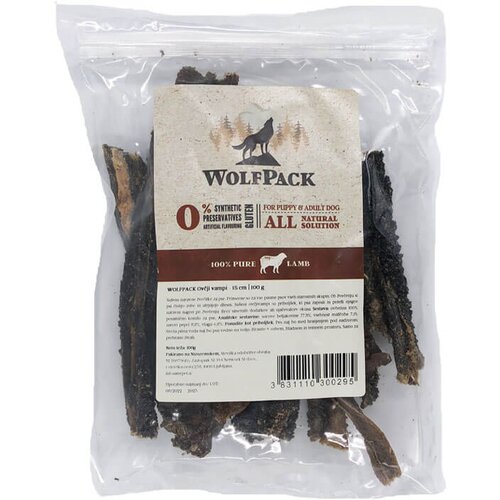 WolfPack ovčji vampi 15 cm - različna pakiranja 100 g Slike