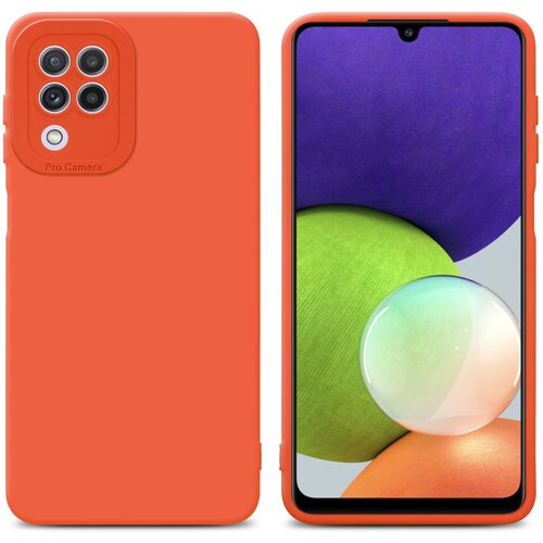 Cadorabo Ohi&scaron;je, združljiv s Samsungom v tekočini Orange - Za&scaron;čitni pokrov iz fleksibilnega silikona TPU, (20603388) Cene