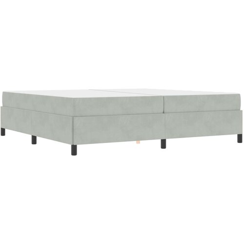  Krevetna konstrukcija Svijetlo siva 200 x 200 cm tkanina Slike