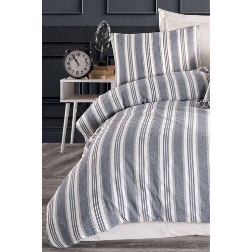 Soft Line - Anthracite Anthracite Single Quilt Cover Set Slike