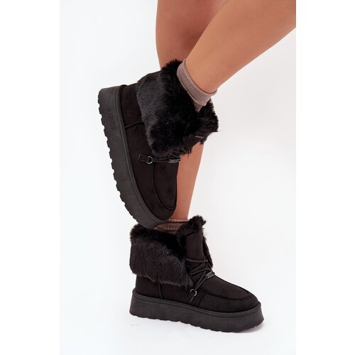 Big Star Women&amp;#039;s Snow Boots On Platform With Fur And Lacing Slike