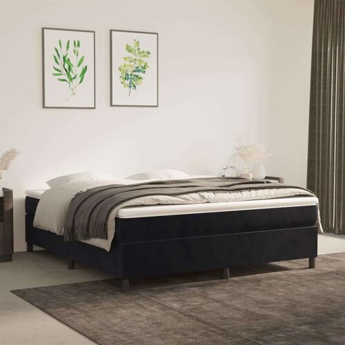  Box spring posteljni okvir črn 160x200 cm žamet, (20600898) Slike