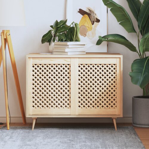 vidaXL Vrata za omarico z mrežico 2 kosa 49,5x61,5 cm trdna borovina Cene