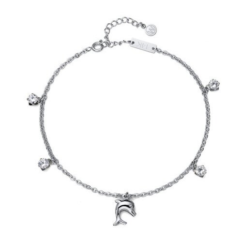 Ženska oliver weber dolphin crystal steel narukvica za nogu od hirurškog Čelika sa swarovski kristalom ( 39100 ) Slike