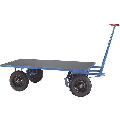 eurokraft pro ročni ploski voziček, nosilnost 1000 kg, nakladalna površina 1250 x 800 mm, kolesa z zračnico Cene