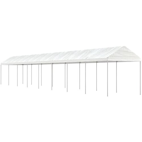 vidaXL paviljon s streho bel 17,84x2,28x2,69 m polietilen Cene