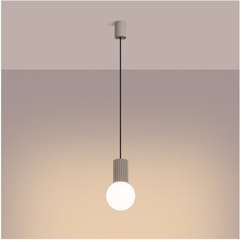 Nice Lamps smeđe-siva viseća svjetiljka sa staklenim sjenilom &amp;oslash; 12 cm orbital &amp;ndash; Slike