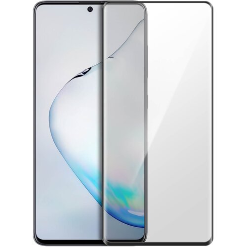AVIZAR Samsung Galaxy Note 10 Lite kaljeno steklo s polno oprijemljivostjo, 9h poševna folija za zaslon - prozoren crn obris, (20607212) Cene